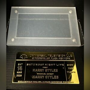 Harry Styles Saturday Night Live Engraved Golden Ticket - LIMITED EDITION